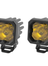 Diode Dynamics Stage Series C1 LED Pod Pro Yellow Flood Standard ABL (PAIR)                                     - DD6463P - Image 2