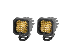 Diode Dynamics Stage Series C1 LED Pod Pro Yellow Flood Standard ABL (PAIR)