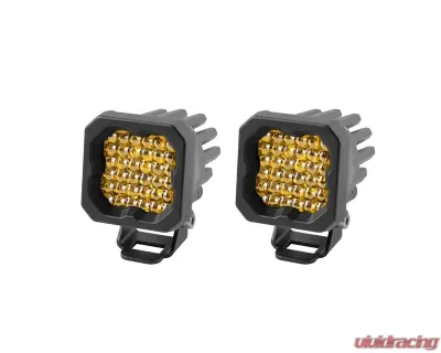 Diode Dynamics Stage Series C1 LED Pod Pro Yellow Flood Standard ABL (PAIR) - DD6463P
