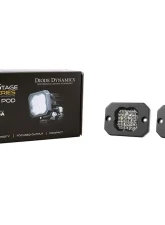 Diode Dynamics Stage Series C1 LED Pod Pro White Flood Flush RBL (SINGLE)                                     - DD6476S - Image 4