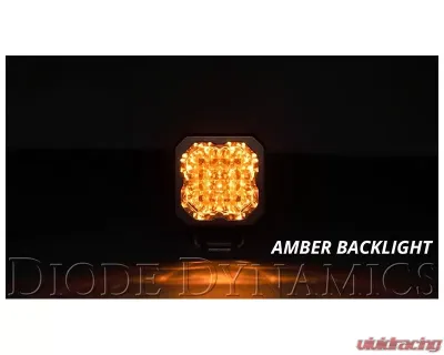 Diode Dynamics Stage Series C1 LED Pod Pro Yellow Flood Flush ABL (SINGLE) - DD6478S