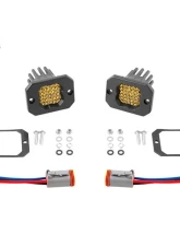 Diode Dynamics Stage Series C1 LED Pod Pro Yellow Flood Flush ABL (PAIR)                                     - DD6478P - Image 5