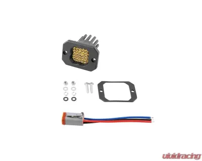 Diode Dynamics Stage Series C1 LED Pod Pro Yellow Flood Flush ABL (SINGLE) - DD6478S