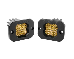 Diode Dynamics Stage Series C1 LED Pod Pro Yellow Flood Flush ABL (PAIR)