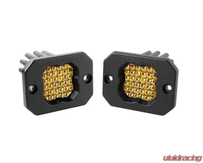 Diode Dynamics Stage Series C1 LED Pod Pro Yellow Flood Flush ABL (PAIR) - DD6478P