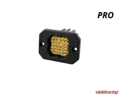 Diode Dynamics Stage Series C1 LED Pod Pro Yellow Flood Flush ABL (SINGLE) - DD6478S
