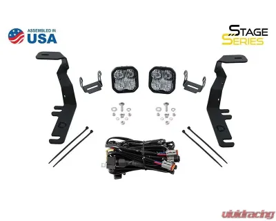 Diode Dynamics Stage Series 2" LED Ditch Light Kit Pro White Combo Ford F-150  | Raptor 2015-2020 - DD6573