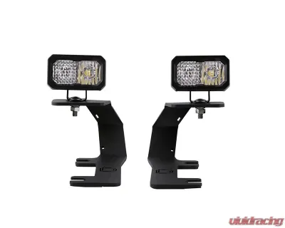 Diode Dynamics C2 2.0 LED Ditch Light Kit Sport White Combo/Driving Chevrolet Silverado | GMC Sierra 1500 2014-2019 - DD6659