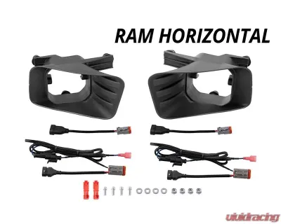 Diode Dynamics SS3 Ram Horizontalontal Fog Light Mounting Kit - DD6677P