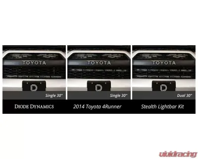 Diode Dynamics SS30 Single Stealth Light Bar Kit White Combo Toyota 4Runner 2014-2019 - DD6760