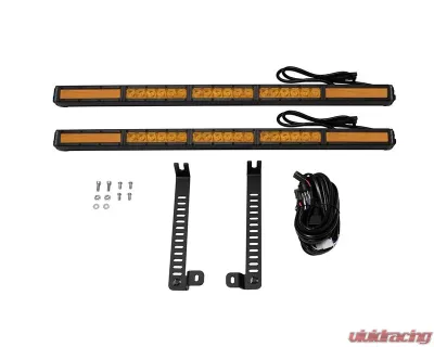 Diode Dynamics SS30 Dual Stealth Light Bar Kit Amber Driving Toyota 4Runner 2014-2019 - DD6767