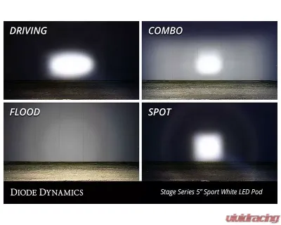 Diode Dynamics SS5 LED Pod Sport White Combo (PAIR) - DD6769P