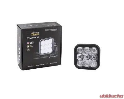 Diode Dynamics SS5 LED Pod Sport Yellow Driving No Brackets (Single) - DD6781SNB