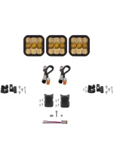 Diode Dynamics SS5 Sport Universal CrossLink 3-Pod Light Bar Yellow Combo                                     - DD6793 - Image 9