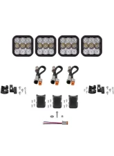 Diode Dynamics SS5 Sport Universal CrossLink 4-Pod Light Bar White Combo                                     - DD6794 - Image 6