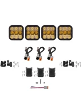 Diode Dynamics SS5 Sport Universal CrossLink 4-Pod Light Bar Yellow Combo                                     - DD6795 - Image 6