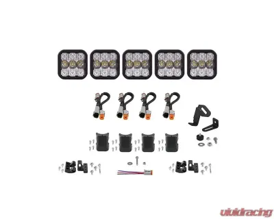 Diode Dynamics SS5 Sport Universal CrossLink 5-Pod Light Bar White Combo - DD6796
