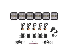 Diode Dynamics SS5 Sport Universal CrossLink 6-Pod Light Bar White Combo