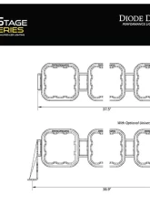 Diode Dynamics SS5 Pro Universal CrossLink 6-Pod Light Bar White Combo                                     - DD7244 - Image 6
