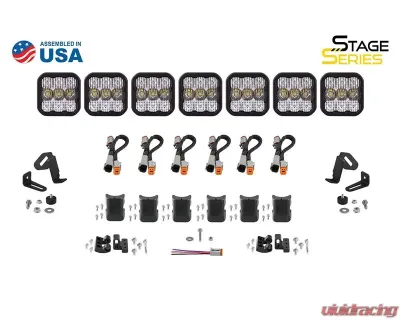 Diode Dynamics SS5 Sport Universal CrossLink 7-Pod Light Bar Yellow Driving - DD7213