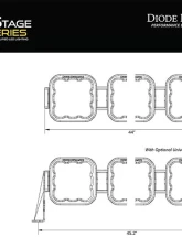Diode Dynamics SS5 Sport Universal CrossLink 7-Pod Light Bar Yellow Driving                                     - DD7213 - Image 7