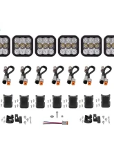 Diode Dynamics SS5 Pro Universal CrossLink 8-Pod Light Bar Yellow Combo                                     - DD7249 - Image 6