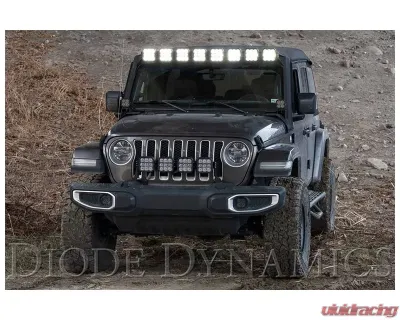 Diode Dynamics SS5 Pro CrossLink Windshield White Combo Light Bar Kit Jeep Wrangler 2018-2022 - DD7262