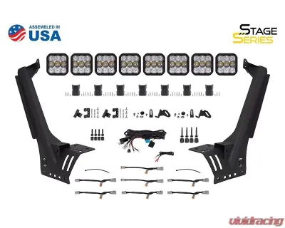 Diode Dynamics SS5 Pro CrossLink Windshield White Combo Light Bar Kit Jeep Wrangler 2018-2022 - DD7262