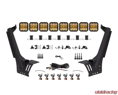 Diode Dynamics SS5 Sport CrossLink Windshield Yellow Combo Light Bar Kit Jeep Wrangler 2018-2022 - DD6822