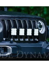 Diode Dynamics SS5 4-Pod CrossLink Grille Light Bar Kit Pro White Combo Jeep Wrangler 2018-2022                                     - DD7268 - Image 2
