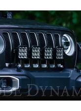 Diode Dynamics SS5 4-Pod CrossLink Grille Light Bar Kit Pro White Combo Jeep Wrangler 2018-2022                                     - DD7268 - Image 3