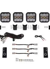 Diode Dynamics SS5 4-Pod CrossLink Grille Light Bar Kit Pro White Combo Jeep Wrangler 2018-2022                                     - DD7268 - Image 9