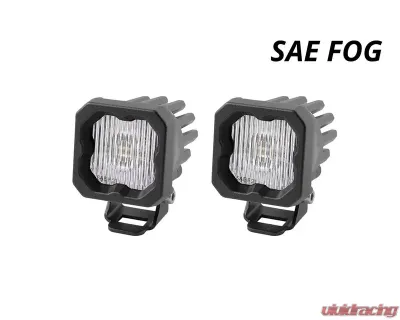 Diode Dynamics Stage Series C1 LED Pod White SAE/DOT Fog Standard ABL (PAIR) - DD6847P