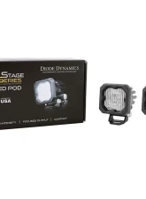 Diode Dynamics Stage Series C1 LED Pod White SAE/DOT Fog Standard ABL (PAIR)                                     - DD6847P - Image 3