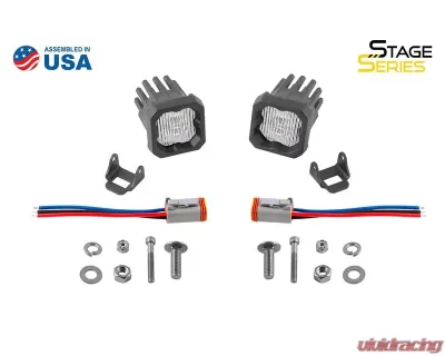 Diode Dynamics Stage Series C1 LED Pod White SAE/DOT Fog Standard ABL (PAIR) - DD6847P