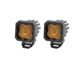 Diode Dynamics Stage Series C1 LED Pod Yellow SAE/DOT Fog Standard ABL (PAIR)