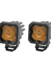 Diode Dynamics Stage Series C1 LED Pod Yellow SAE/DOT Fog Standard ABL (PAIR)                                     - DD6848P - Image 5