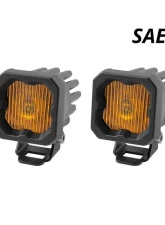 Diode Dynamics Stage Series C1 LED Pod Yellow SAE/DOT Fog Standard ABL (PAIR)                                     - DD6848P - Image 2