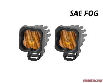 Diode Dynamics Stage Series C1 LED Pod Yellow SAE/DOT Fog Standard ABL (PAIR) - DD6848P