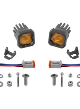 Diode Dynamics Stage Series C1 LED Pod Yellow SAE/DOT Fog Standard ABL (PAIR)                                     - DD6848P - Image 4