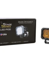 Diode Dynamics Stage Series C1 LED Pod Yellow SAE/DOT Fog Standard ABL (ONE)                                     - DD6848S - Image 3