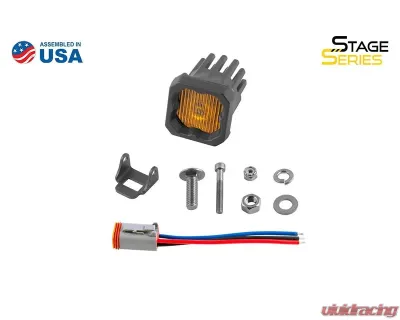 Diode Dynamics Stage Series C1 LED Pod Yellow SAE/DOT Fog Standard ABL (ONE) - DD6848S