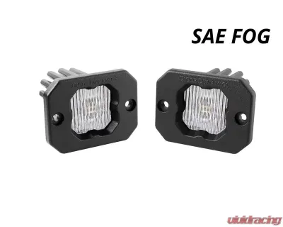 Diode Dynamics Stage Series C1 LED Pod White SAE/DOT Fog Flush ABL (PAIR) - DD6850P