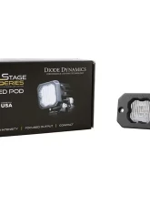 Diode Dynamics Stage Series C1 LED Pod White SAE/DOT Fog Flush ABL (ONE)                                     - DD6850S - Image 3