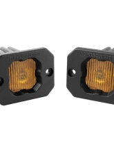 Diode Dynamics Stage Series C1 LED Pod Yellow SAE/DOT Fog Flush ABL (PAIR)                                     - DD6851P - Image 5