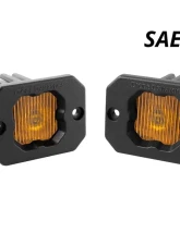 Diode Dynamics Stage Series C1 LED Pod Yellow SAE/DOT Fog Flush ABL (PAIR)                                     - DD6851P - Image 2