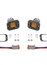 Diode Dynamics Stage Series C1 LED Pod Yellow SAE/DOT Fog Flush ABL (PAIR)                                     - DD6851P - Image 4