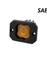 Diode Dynamics Stage Series C1 LED Pod Yellow SAE/DOT Fog Flush ABL (ONE)                                     - DD6851S - Image 2