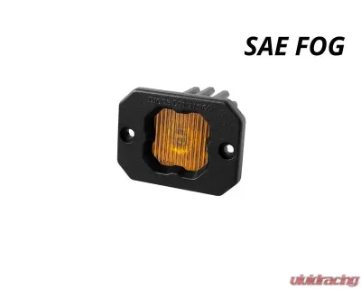 Diode Dynamics Stage Series C1 LED Pod Yellow SAE/DOT Fog Flush ABL (ONE) - DD6851S