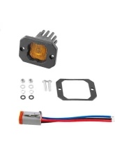 Diode Dynamics Stage Series C1 LED Pod Yellow SAE/DOT Fog Flush ABL (ONE)                                     - DD6851S - Image 4